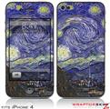 iPhone 4 Skin - Vincent Van Gogh Starry Night (DOES NOT fit newer iPhone 4S)