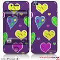 iPhone 4 Skin - Crazy Hearts (DOES NOT fit newer iPhone 4S)