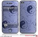 iPhone 4 Skin - Feminine Yin Yang Blue (DOES NOT fit newer iPhone 4S)
