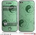 iPhone 4 Skin - Feminine Yin Yang Green (DOES NOT fit newer iPhone 4S)