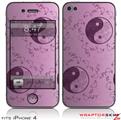 iPhone 4 Skin - Feminine Yin Yang Purple (DOES NOT fit newer iPhone 4S)