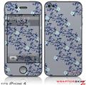 iPhone 4 Skin - Victorian Design Blue (DOES NOT fit newer iPhone 4S)