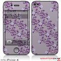 iPhone 4 Skin - Victorian Design Purple (DOES NOT fit newer iPhone 4S)