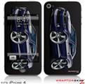 iPhone 4 Skin - 2010 Camaro RS Blue Dark (DOES NOT fit newer iPhone 4S)