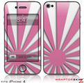 iPhone 4 Skin - Rising Sun Japanese Flag Pink (DOES NOT fit newer iPhone 4S)