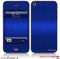 iPhone 4 Skin - Brushed Metal Blue