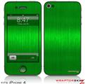 iPhone 4 Skin - Brushed Metal Green
