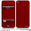 iPhone 4 Skin - Solids Collection Red Dark