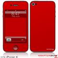 iPhone 4 Skin - Solids Collection Red
