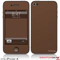 iPhone 4 Skin - Solids Collection Chocolate Brown