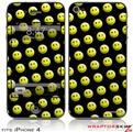 iPhone 4 Skin - Smileys on Black (DOES NOT fit newer iPhone 4S)