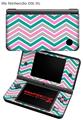 Nintendo DSi XL Skin Zig Zag Teal Pink and Gray