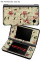 Nintendo DSi XL Skin Flowers and Berries Red