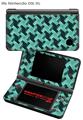 Nintendo DSi XL Skin Retro Houndstooth Seafoam Green