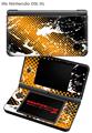 Nintendo DSi XL Skin Halftone Splatter White Orange