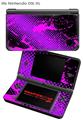 Nintendo DSi XL Skin Halftone Splatter Hot Pink Purple