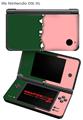 Nintendo DSi XL Skin Ripped Colors Green Pink