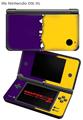 Nintendo DSi XL Skin Ripped Colors Purple Yellow