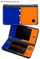 Nintendo DSi XL Skin Ripped Colors Blue Orange