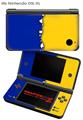 Nintendo DSi XL Skin Ripped Colors Blue Yellow