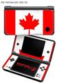 Nintendo DSi XL Skin Canadian Canada Flag