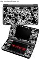 Nintendo DSi XL Skin Scattered Skulls Black