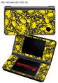 Nintendo DSi XL Skin Scattered Skulls Yellow