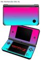Nintendo DSi XL Skin Smooth Fades Neon Teal Hot Pink