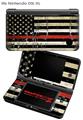 Nintendo DSi XL Skin Painted Faded and Cracked Red Line USA American Flag