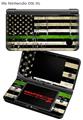 Nintendo DSi XL Skin Painted Faded and Cracked Green Line USA American Flag