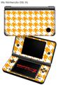 Nintendo DSi XL Skin Houndstooth Orange