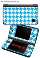 Nintendo DSi XL Skin Houndstooth Blue Neon
