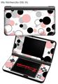 Nintendo DSi XL Skin Lots of Dots Pink on White