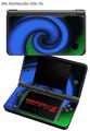 Nintendo DSi XL Skin Alecias Swirl 01 Blue