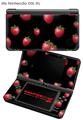 Nintendo DSi XL Skin Strawberries on Black