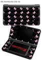 Nintendo DSi XL Skin Pastel Butterflies Pink on Black