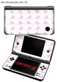 Nintendo DSi XL Skin Pastel Butterflies Pink on White