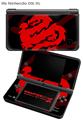 Nintendo DSi XL Skin Oriental Dragon Red on Black