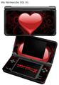 Nintendo DSi XL Skin Glass Heart Grunge Red