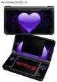 Nintendo DSi XL Skin Glass Heart Grunge Purple