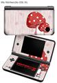 Nintendo DSi XL Skin Mushrooms Red