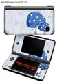 Nintendo DSi XL Skin Mushrooms Blue