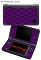 Nintendo DSi XL Skin Carbon Fiber Purple