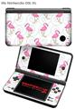 Nintendo DSi XL Skin Flamingos on White