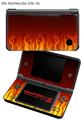 Nintendo DSi XL Skin Fire on Black