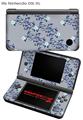 Nintendo DSi XL Skin Victorian Design Blue