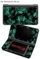 Nintendo DSi XL Skin Skulls Confetti Seafoam Green