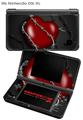 Nintendo DSi XL Skin Barbwire Heart Red