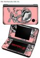 Nintendo DSi XL Skin Chrome Skull on Pink