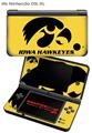 Nintendo DSi XL Skin Iowa Hawkeyes Black on Gold